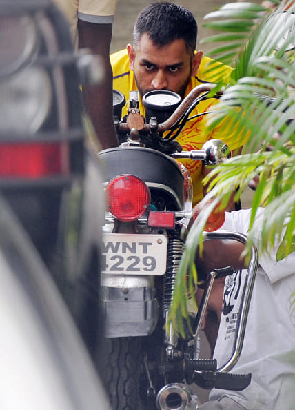 Dhoni Borrows A Police Motorcycle From A Zimbabwean Cop