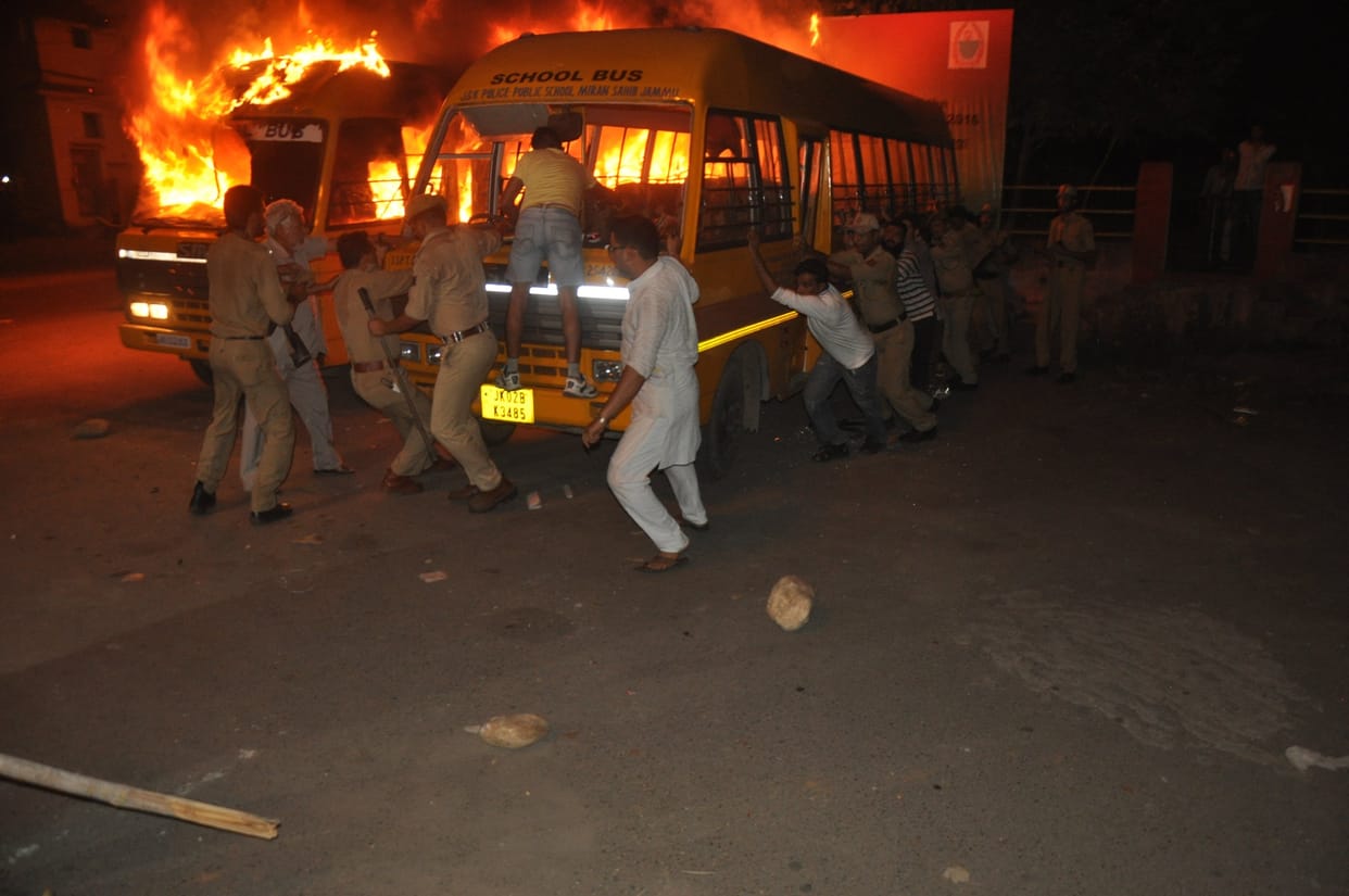 tension in Jammu after temple desecration