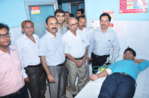 Rosa left for blood donation