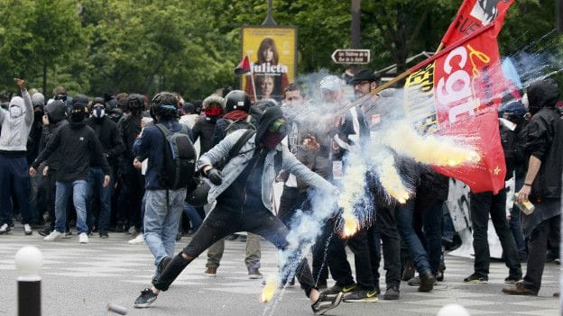 labour protest in france