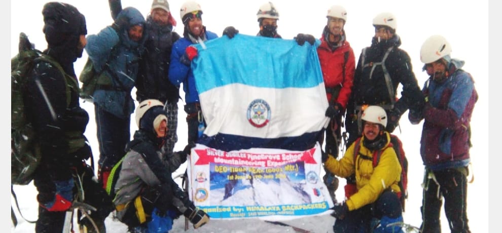 pine grove school solan mountaineer on Pir Panjal peak.