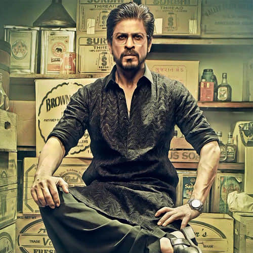 srk poster made by liquor bottles