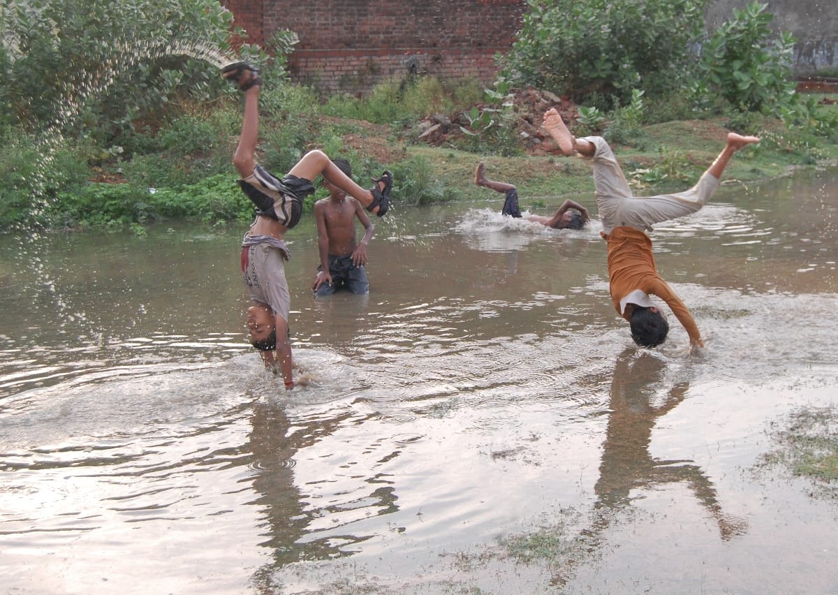 An hour's rain, city water and
