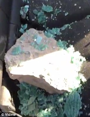 Passer-by uses a rock to smash car window and free a dog locked inside during extreme heat  