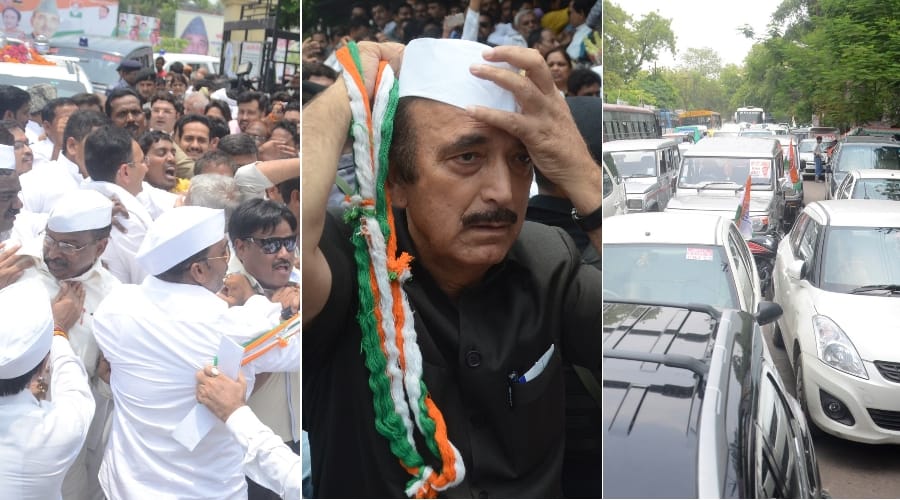 ghulam nabi azad reaches lucknow