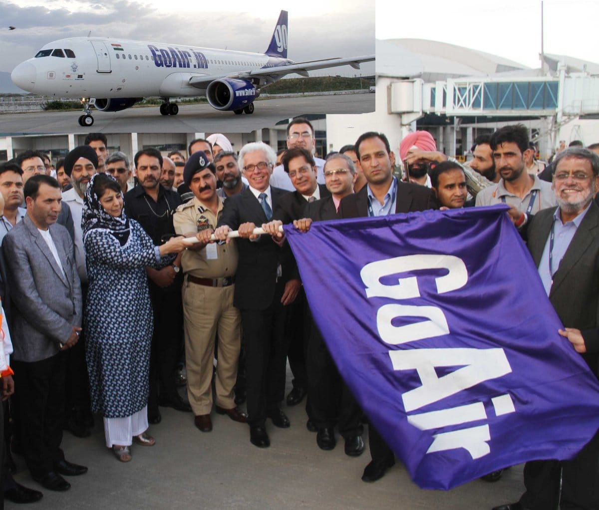CM Mehbooba Mufti flagged off evening flight from srinagar 