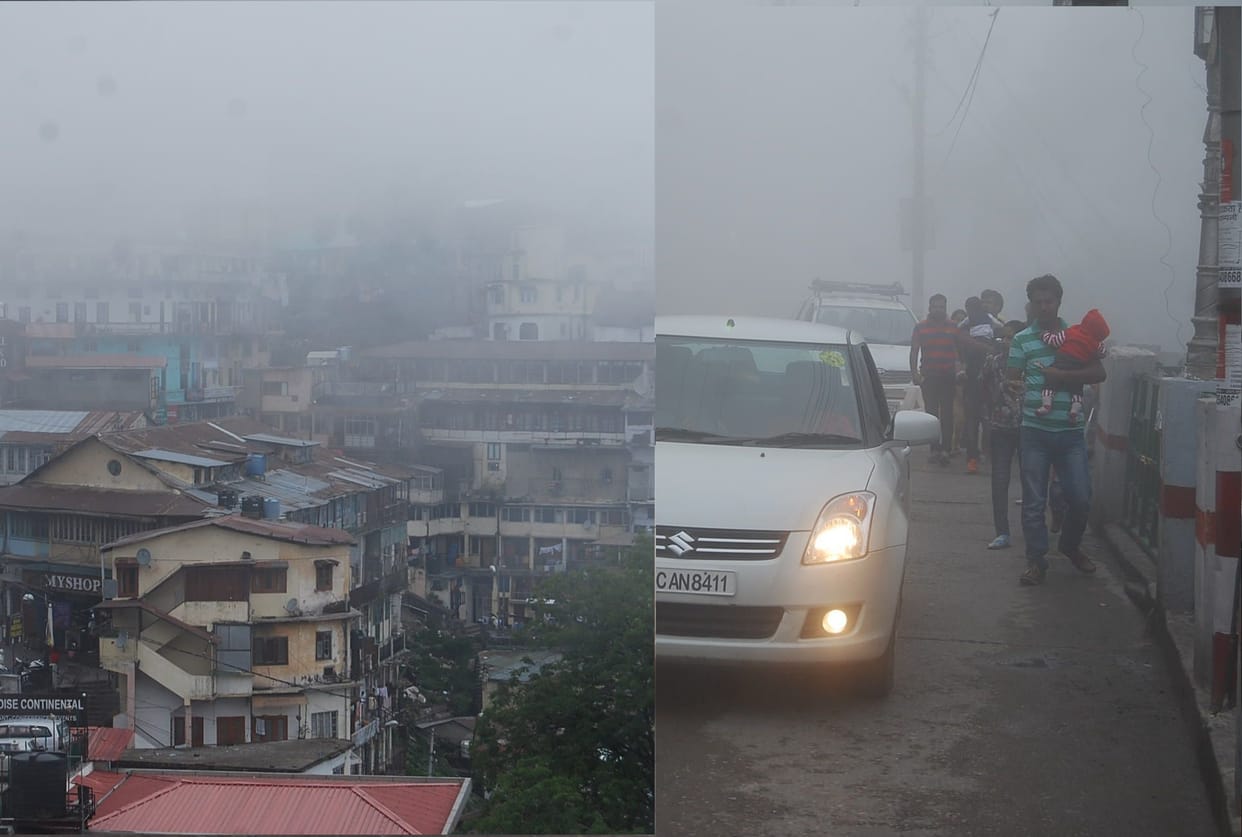 foggy weather in mussoorie.