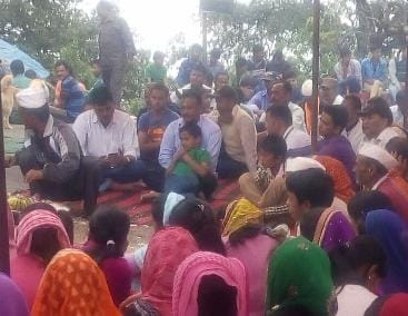 The crowds of people who gathered to hear the Bhagwat Katha
