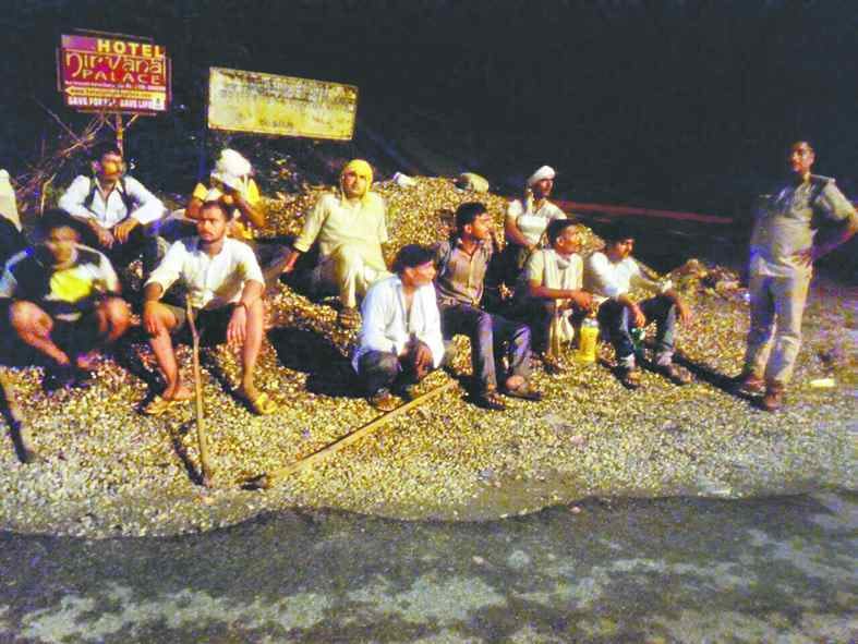 A team of devotees stray in the woods