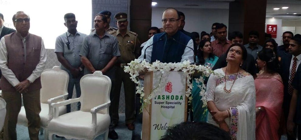 arun jaitely inaugrates hospital and appeals doctors to make more and more medicines in india
