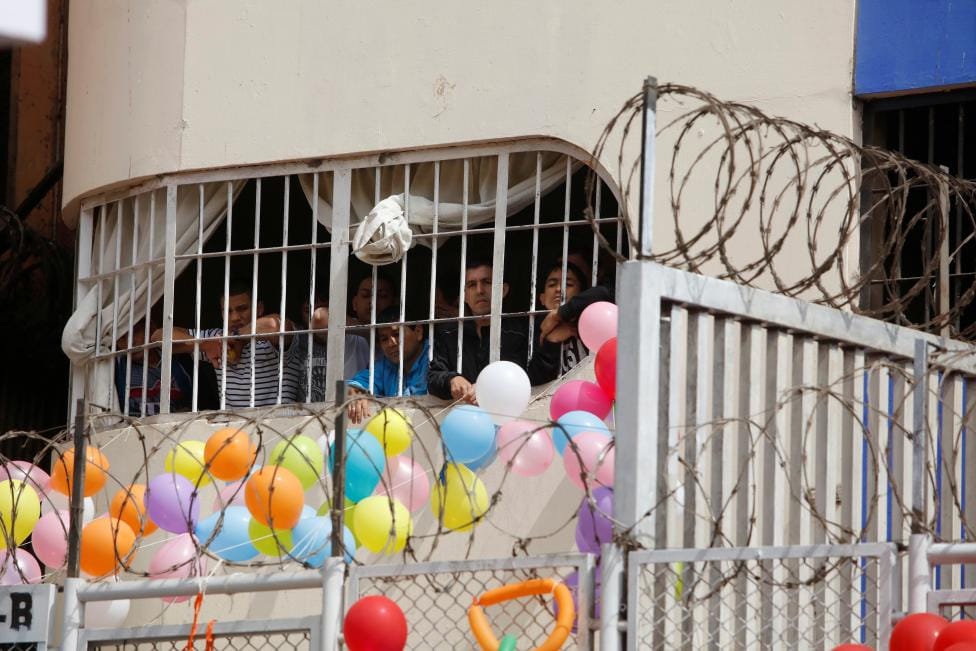 Father's Day celebration at Castro-Castro prison in Lima, Peru