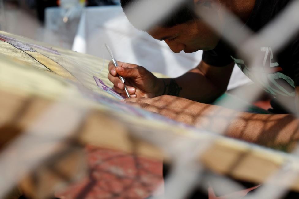 Father's Day celebration at Castro-Castro prison in Lima, Peru