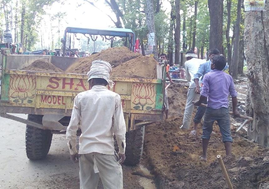Forest soil blown mining mafia