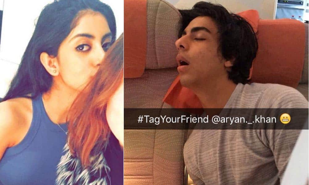 Navya Naveli just caught Aryan Khan sleeping with his mouth open