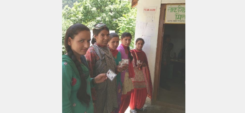 Heavy polling in panchayat election at tribal areas in himachal.