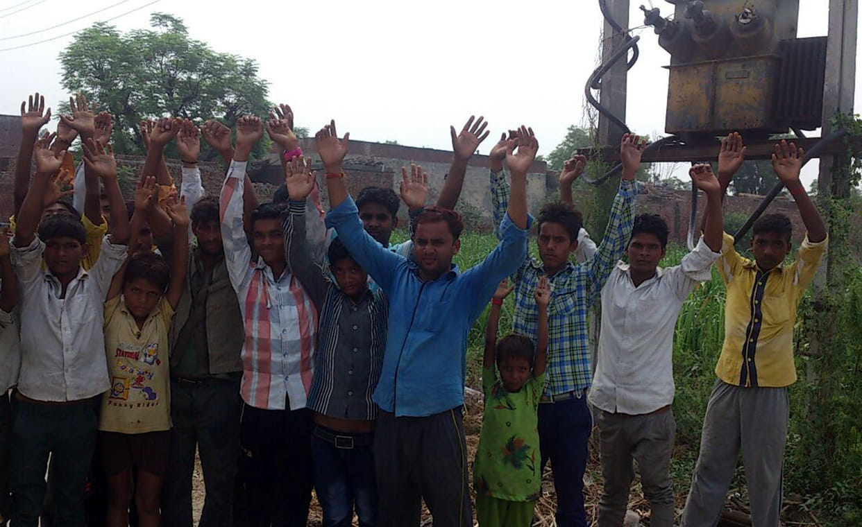 The protest by the power cut.