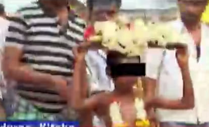 boy paraded naked to please rain god in karnataka