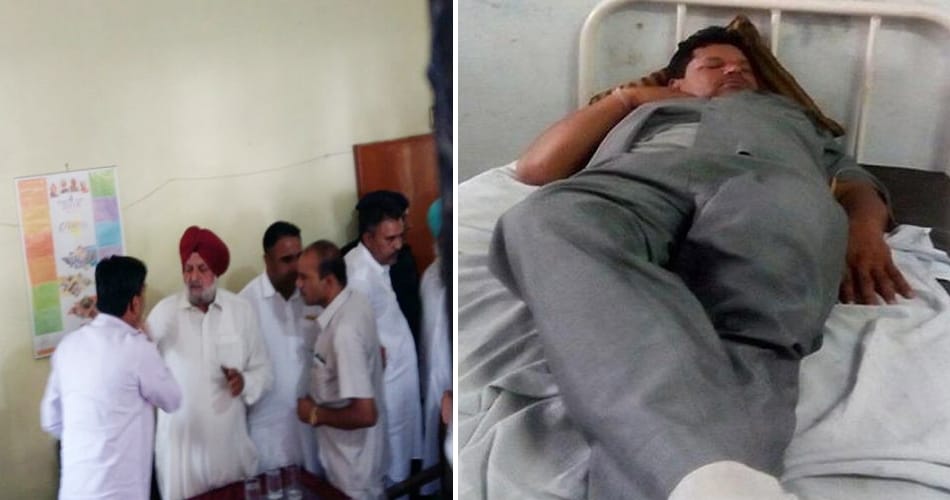 bjp state minister krishan bedi brutally beated media person in pehowa of kurukshetra 