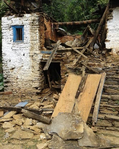 Broken house in Kapkot