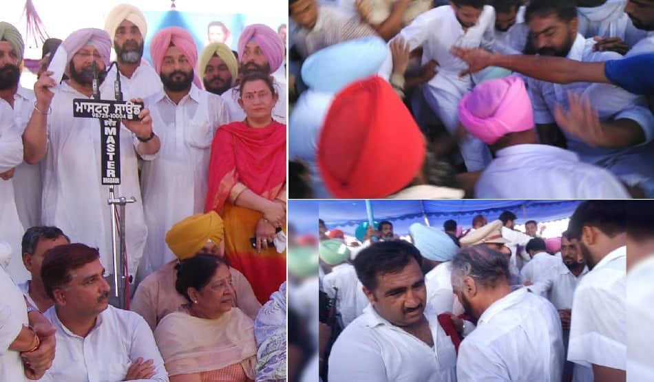 clash in congress groups in front of captain amarinder singh, organically