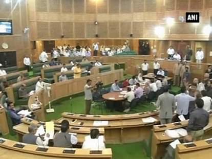 Watch: Congress, NC protest in Jammu and Kashmir Assembly over price hike