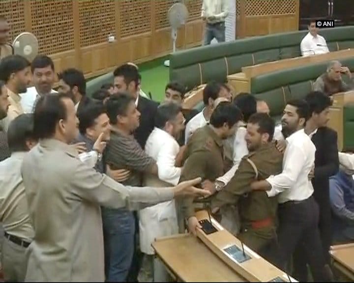 Congress and NC protest against in J&K assembly over price hike 