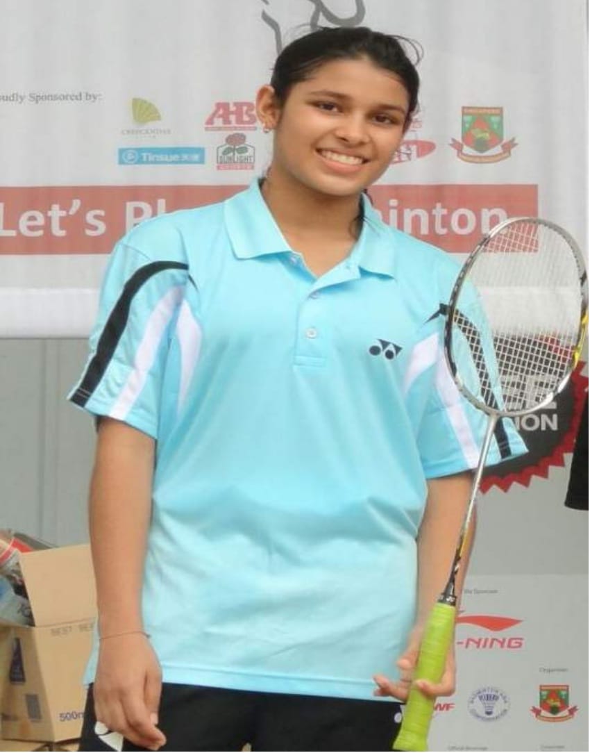 kuhu garg in the semifinal of international badminton tournament.