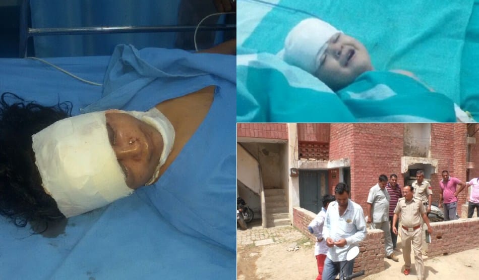 dispute of mobile, policeman husband attempted to kill wife and child
