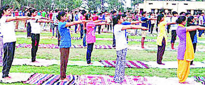 Cadets learn the tricks of yoga