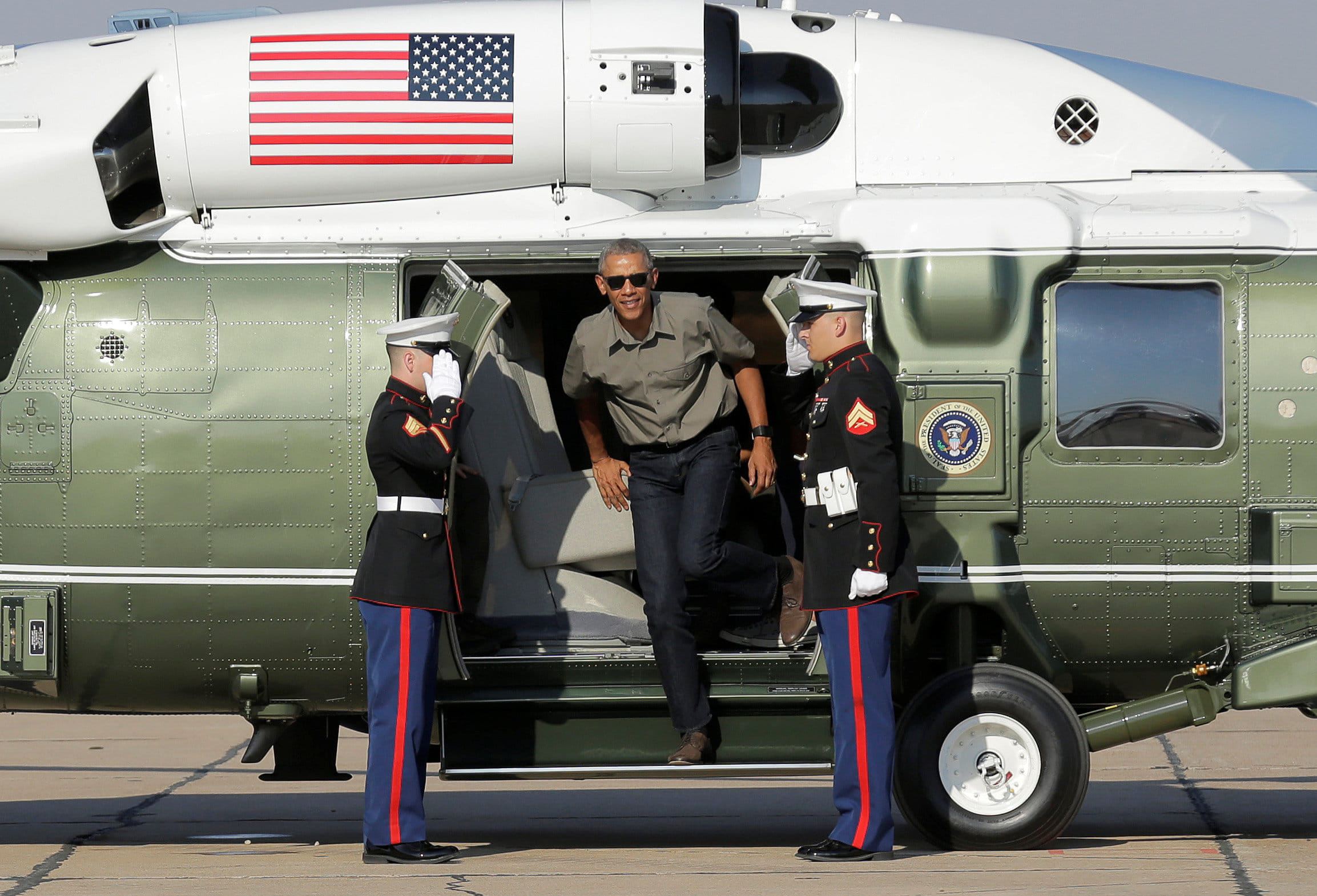 U.S. President Barack Obama and family arrive at Yosemite National Park