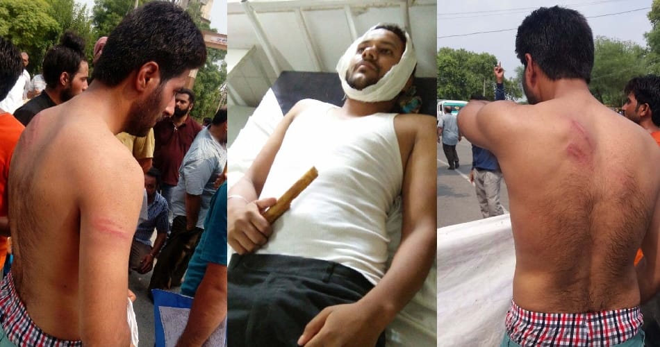 police lathicharge on teachers in bathinda, lady teacher try to burn alive