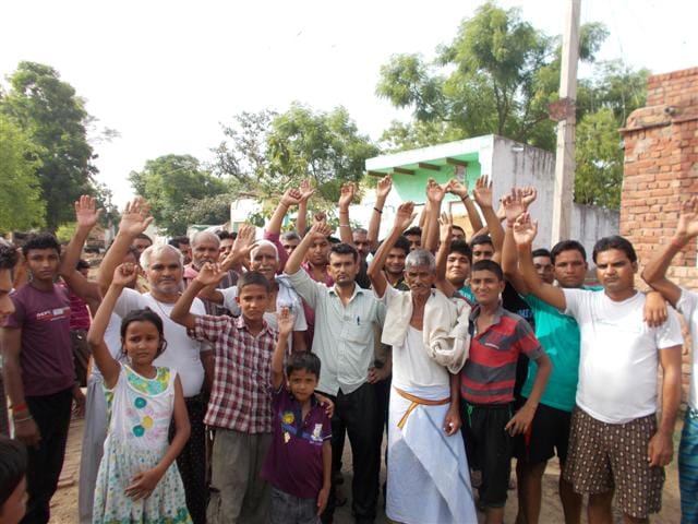 Protesting at the indifference of officials