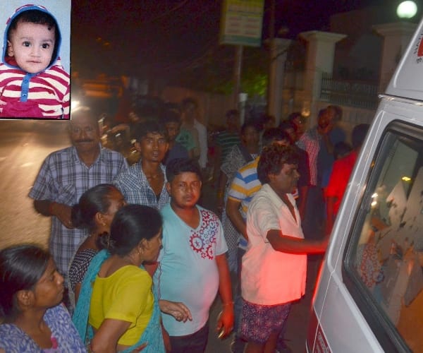 A child died in a accident in Lucknow.