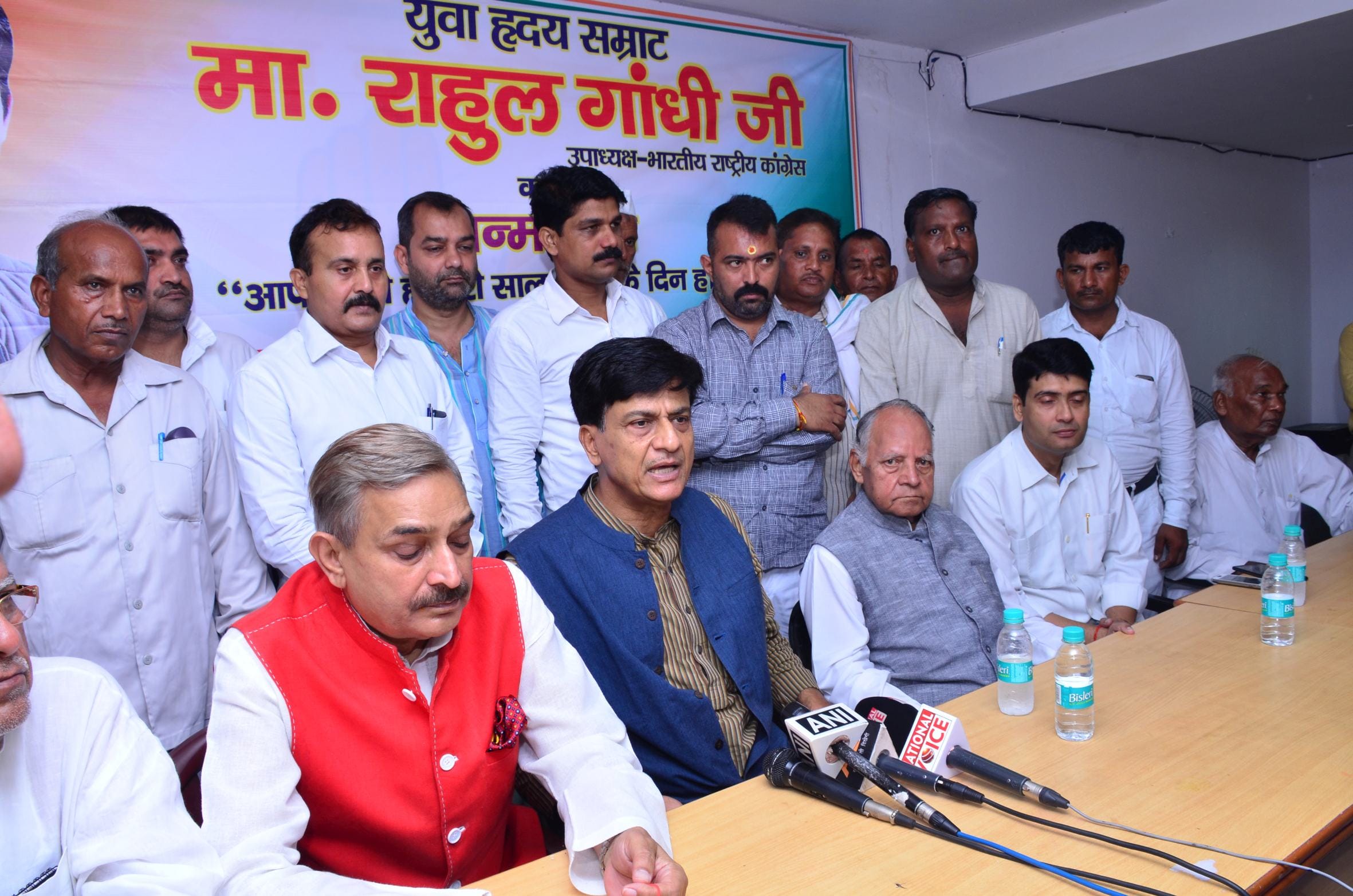 Uttar Pradesh Congress leaders celebrate birthday of Rahul Gandhi.