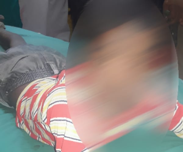 Brutality with a child in Lucknow.
