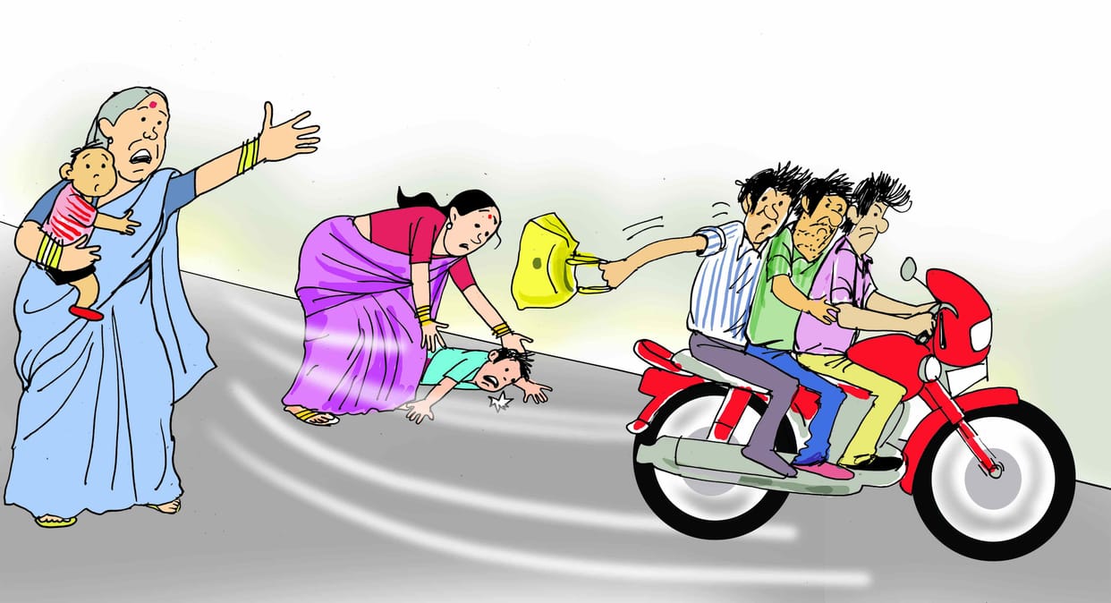 crime, Snatching, woman, snached chain, mohali crime