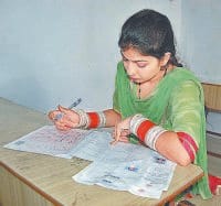 exam late started kaithal, htet exam kaithal, students engery kaithal 