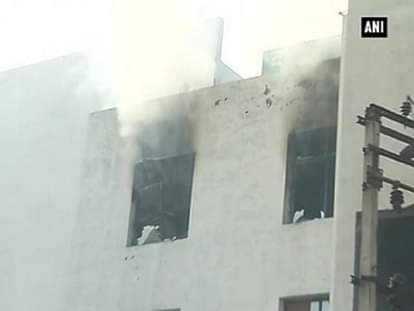 Watch: Fire breaks out at a packaging factory