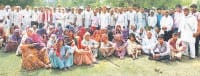 angery villegers kaithal, protest against police kaithal, demand to arrest murdrer kaithal