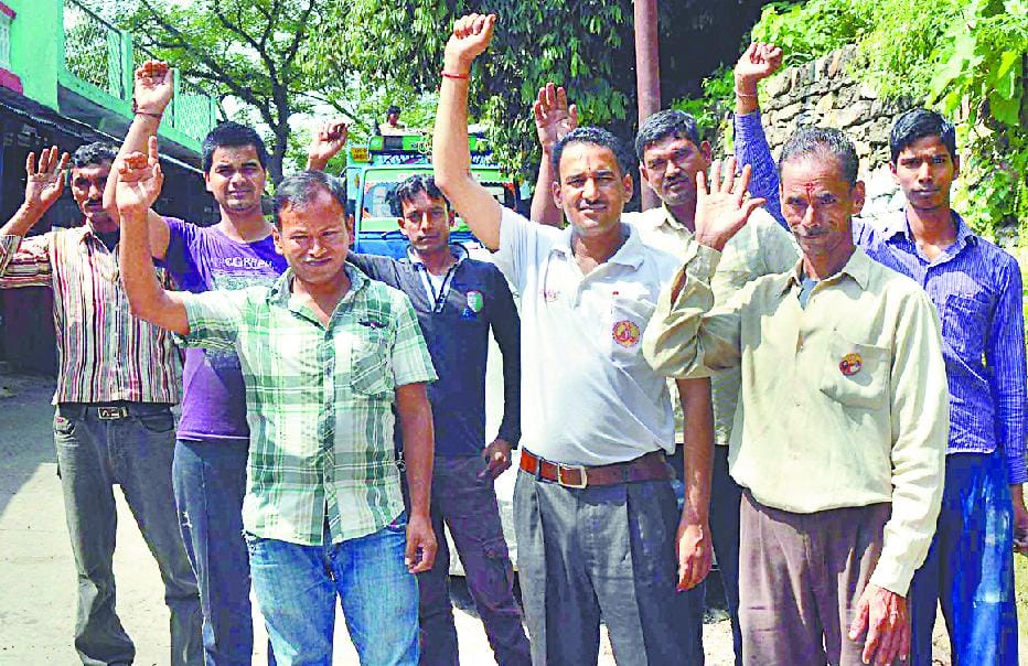 Villagers protest against the electricity department