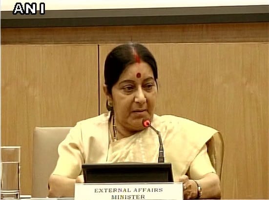 sushma swaraj clears indian stand on INDO-PAK relationship