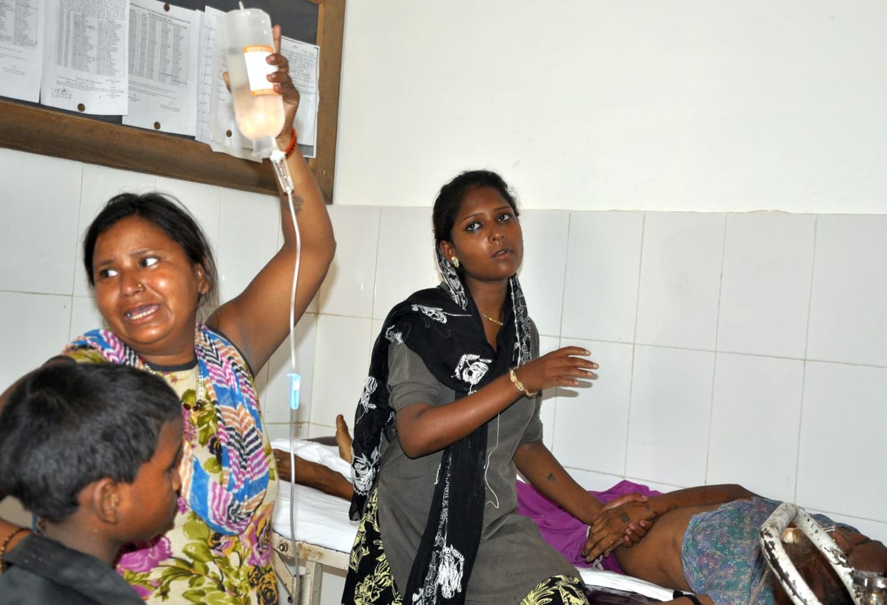 The woman died in hospital after treatment