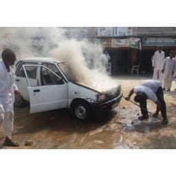 bhiwani news, car, fire, bhiwani car