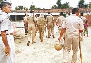 The assault on the occupied land , firing