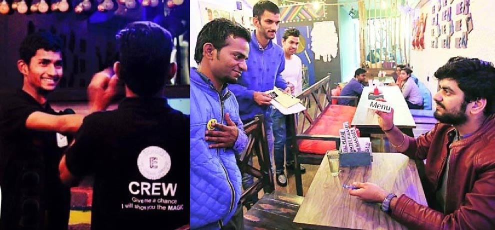 in a Five friends cafe all  waiters are dumb, order understand by code