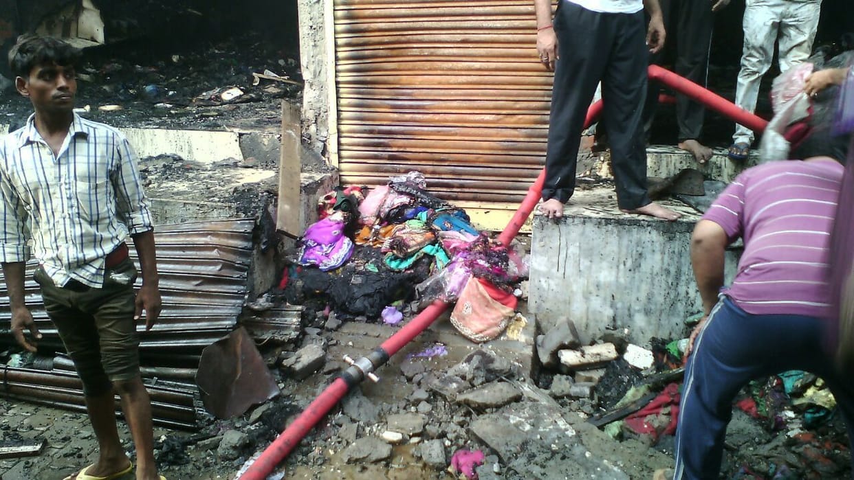 Fabric showroom set fire