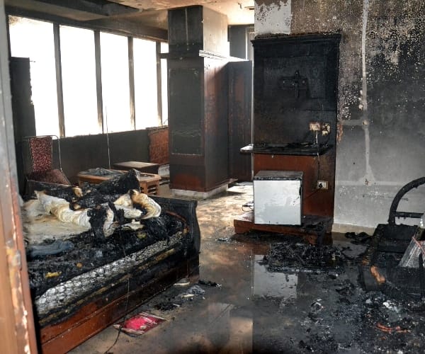 fire in a hotel in Lucknow.