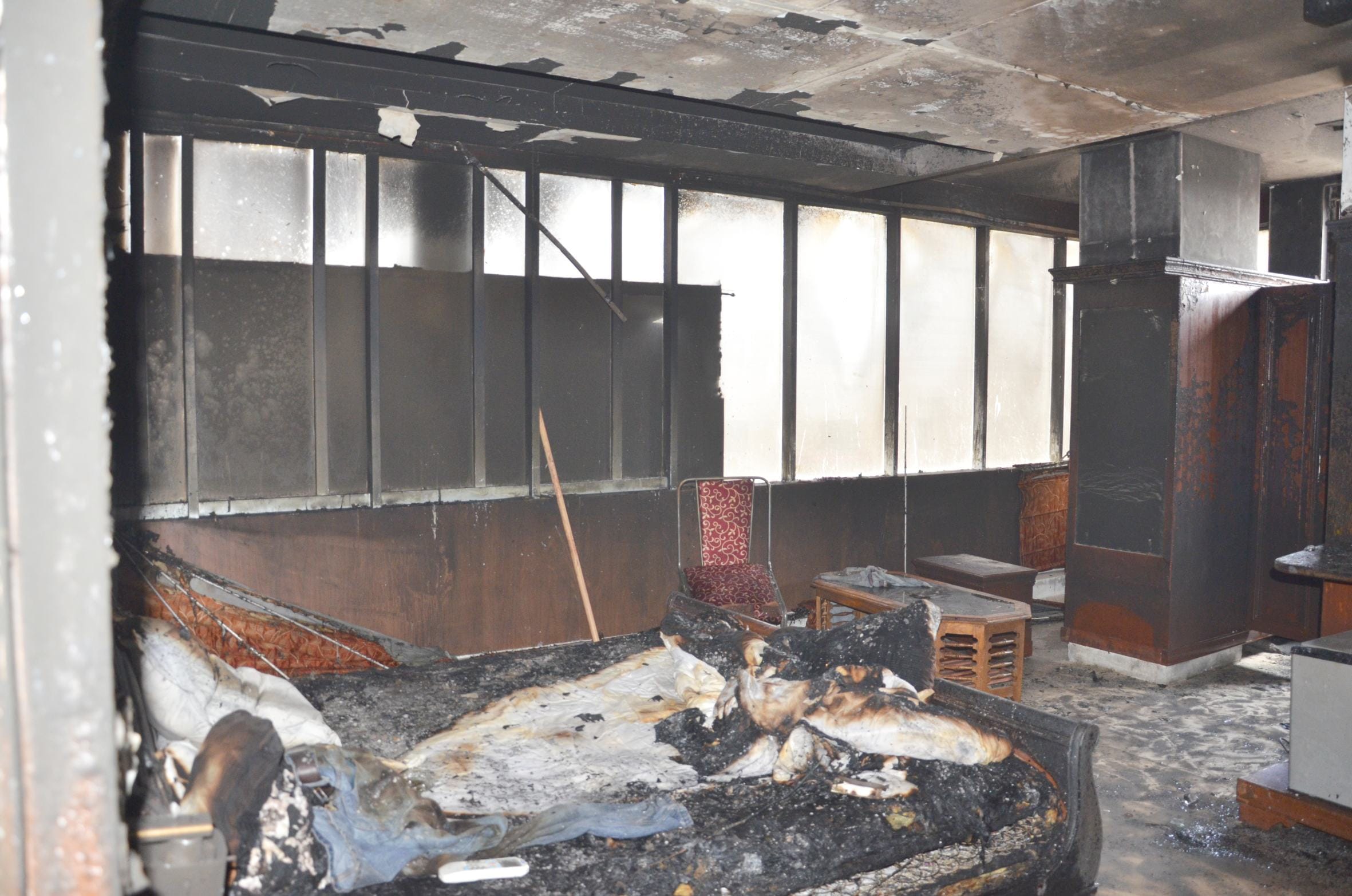 fire in a hotel in Lucknow.