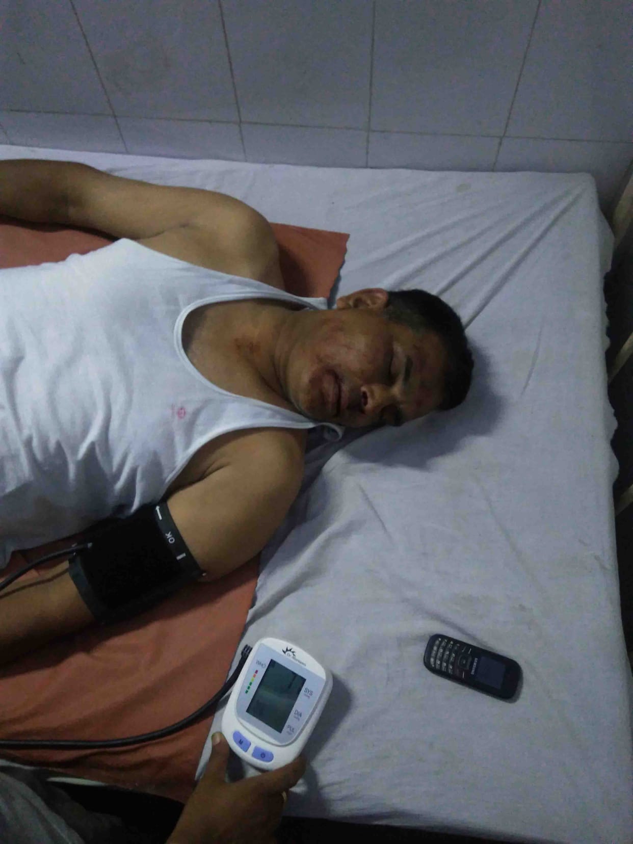 attack on police team, rifle looted
