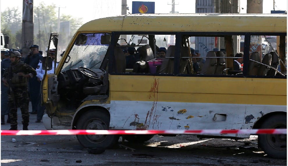 At least 14 dead in Kabul minibus suicide attack